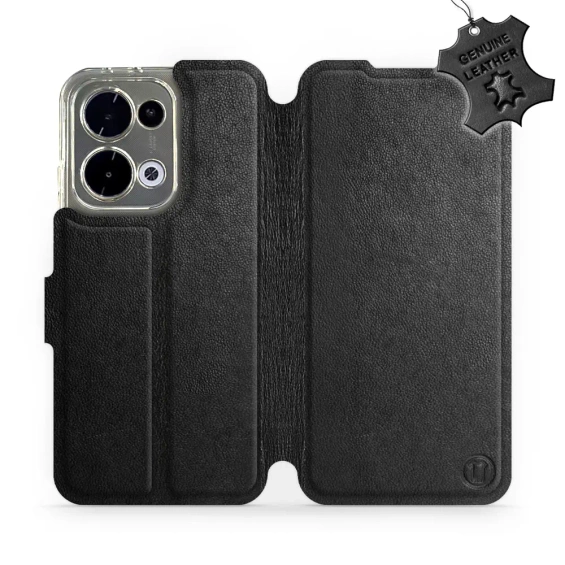 Phone Case OPPO Reno 13 - Design Black Leather