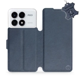 Phone Case Xiaomi POCO F6 Pro - Design Blue Leather