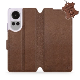 Phone Case OPPO Reno 10 Pro 5G - Design Brown Leather