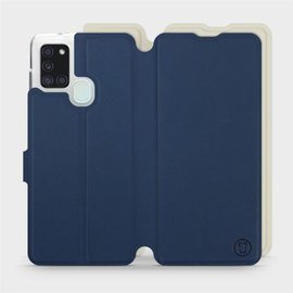 Phone Case Samsung Galaxy A21S - Design Navy with Platinum