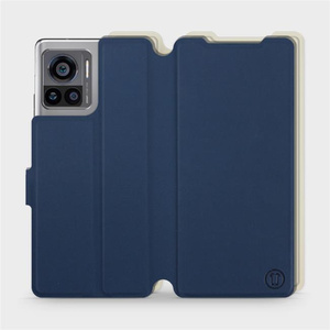 Phone Case Motorola Edge 30 Ultra - Design Navy with Platinum
