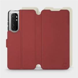 Phone Case Xiaomi Mi Note 10 Lite - Design Dark Red with Platinum