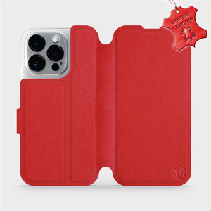 Phone Case Apple iPhone 14 Pro - Design Red Leather
