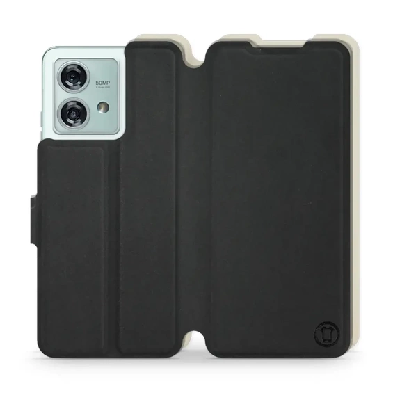Phone Case Motorola Edge 40 Neo - Design Black with Platinum