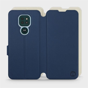 Phone Case Motorola Moto G9 Play - Design Navy with Platinum