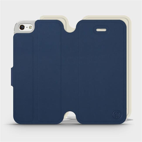 Etui Soft Touch do Apple iPhone SE - wzór Głęboki granat z platyną