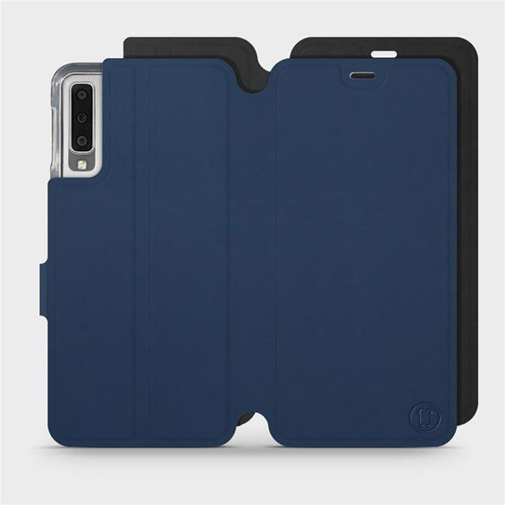 Phone Case Samsung Galaxy A7 2018 - Design Navy with Black