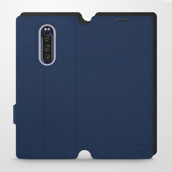 Hülle für Sony Xperia 1 - Farbe Marine mit Schwarz