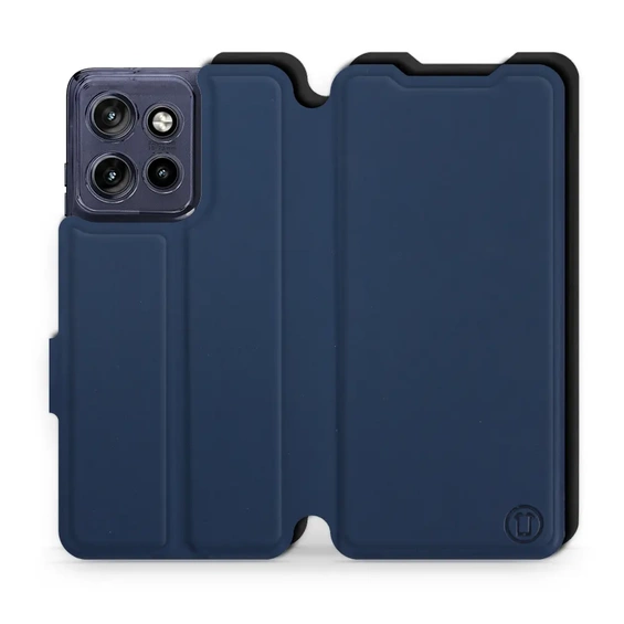 Etui Soft Touch do Motorola Edge 50 Neo - wzór Głęboki granat z czernią