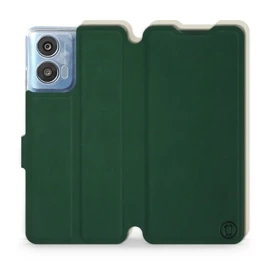 Phone Case Motorola Moto G04 - Design Green with Platinum