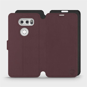 Phone Case LG V30 - Design Burgundy with Black