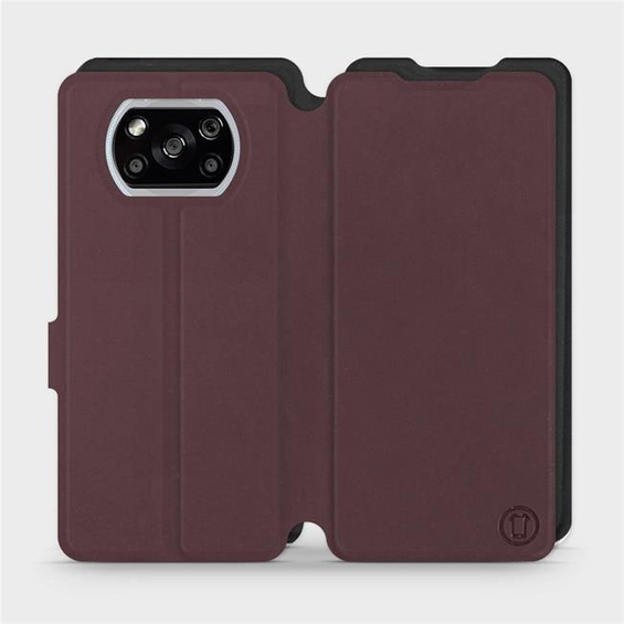 Phone Case Xiaomi POCO X3 NFC - Design Burgundy with Black