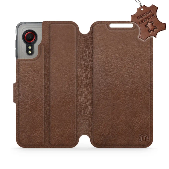Phone Case Samsung Galaxy Xcover 5 - Design Brown Leather