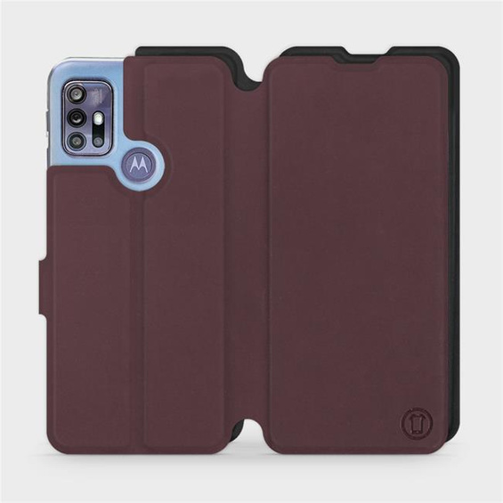 Phone Case Motorola Moto G30 - Design Burgundy with Black