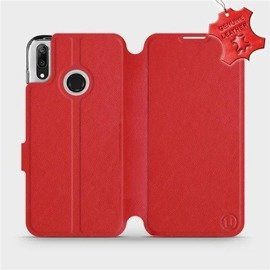 Phone Case Huawei Y7 2019 - Design Red Leather