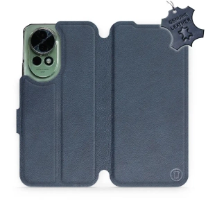 Etui ze skóry naturalnej do Huawei Nova 13 - wzór Blue Leather