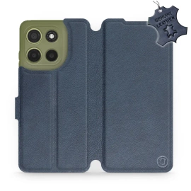 Phone Case Motorola Moto G15 - Design Blue Leather