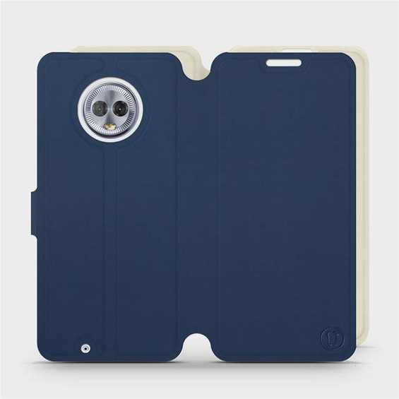 Phone Case Motorola Moto G6 - Design Navy with Platinum