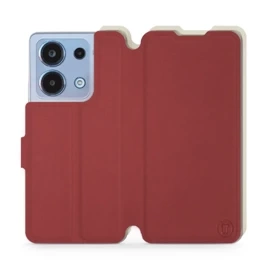 Phone Case Xiaomi Redmi Note 13 4G - Design Dark Red with Platinum