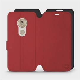 Phone Case Motorola Moto G7 Play - Design Dark Red with Black
