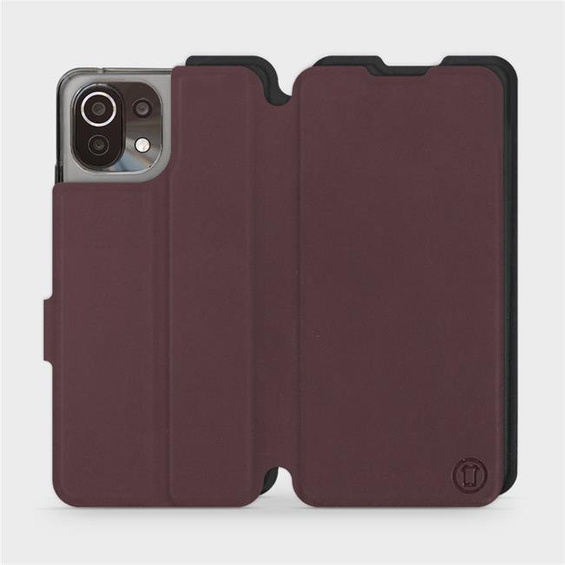 Phone Case Xiaomi Mi 11 Lite - Design Burgundy with Black