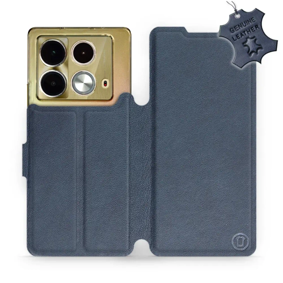 Phone Case Infinix Note 40 - Design Blue Leather