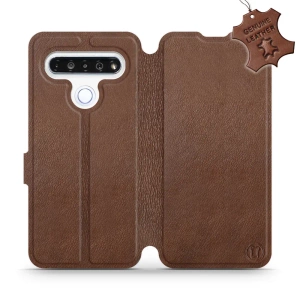 Phone Case LG K61 - Design Brown Leather