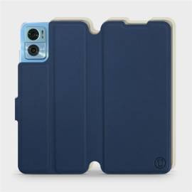 Phone Case Motorola Moto E22 - Design Navy with Platinum