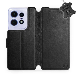 Phone Case Motorola Edge 50 Pro - Design Black Leather