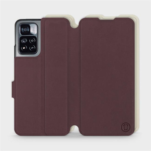 Etui Soft Touch do Xiaomi Redmi Note 11 Pro - wzór Matowy burgund z platyną