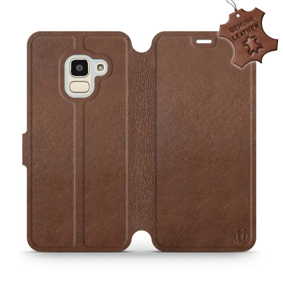 Phone Case Samsung Galaxy J6 2018 - Design Brown Leather
