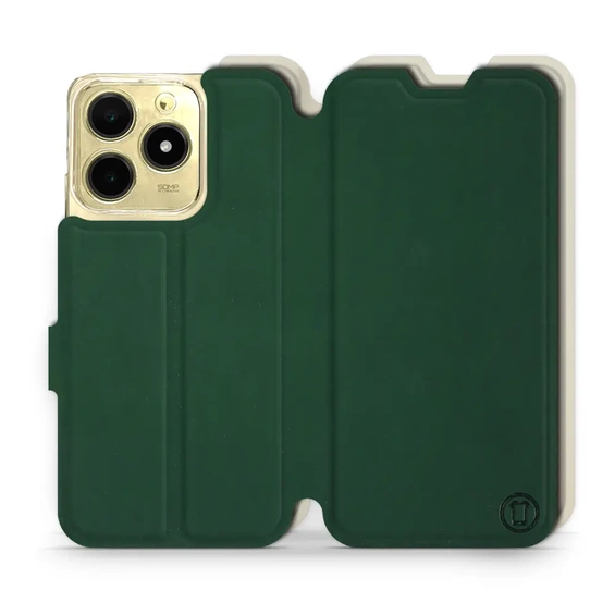 Etui Soft Touch do Realme C61 - wzór Miejska zieleń z platyną