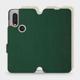 Phone Case Motorola One Vision - Design Green with Platinum