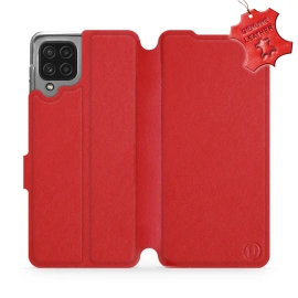 Phone Case Samsung Galaxy M22 - Design Red Leather
