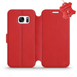 Phone Case Samsung Galaxy S7 - Design Red Leather