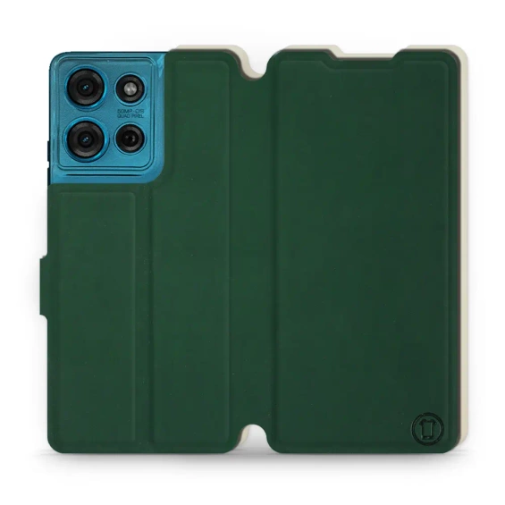 Phone Case Motorola Moto G75 5G - Design Green with Platinum