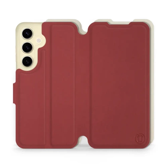 Phone Case Samsung Galaxy S24 - Design Dark Red with Platinum