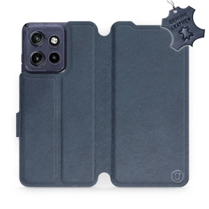 Phone Case Motorola Edge 50 Neo - Design Blue Leather