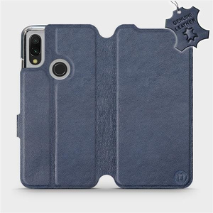 Phone Case Xiaomi Redmi 7 - Design Blue Leather