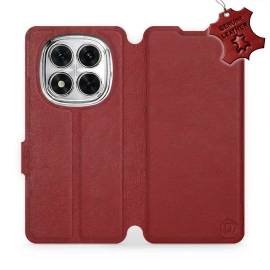 Phone Case Xiaomi Redmi Note 14 Pro 4G - Design Dark Red Leather