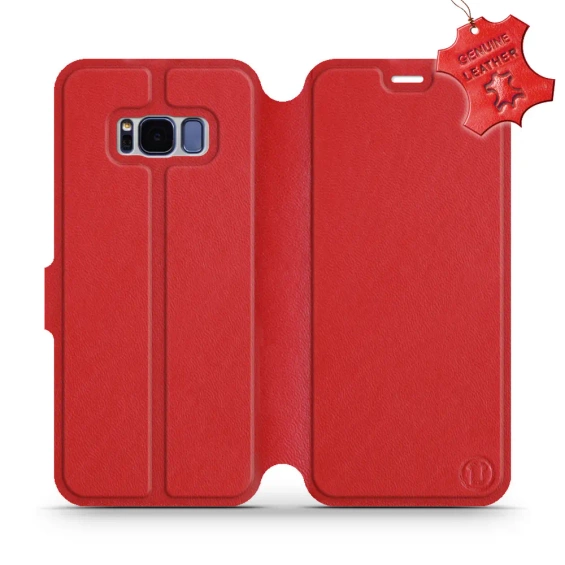 Phone Case Samsung Galaxy S8 - Design Red Leather