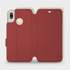 Phone Case Huawei P20 Lite - Design Dark Red with Platinum