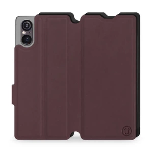 Phone Case Sony Xperia 5 V - Design Burgundy with Black