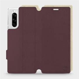 Phone Case Sony Xperia 5 - Design Burgundy with Platinum