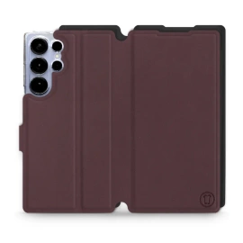 Phone Case Samsung Galaxy S25 Ultra - Design Burgundy with Black