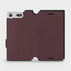 Phone Case Sony Xperia XZ1 Compact - Design Burgundy with Black