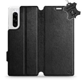 Phone Case Sony Xperia 5 - Design Black Leather