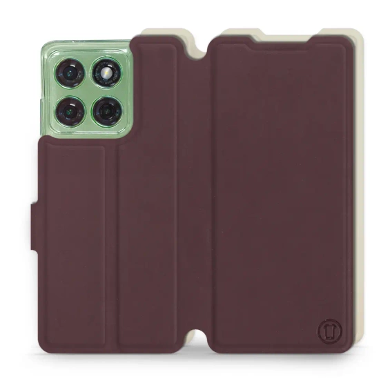 Phone Case Motorola Edge 60 - Design Burgundy with Platinum