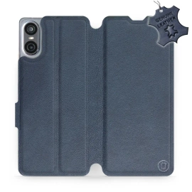 Phone Case Sony Xperia 10 VI - Design Blue Leather