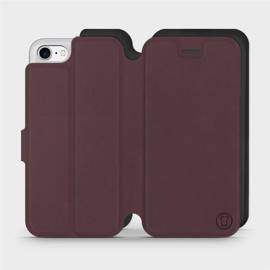 Phone Case Apple iPhone SE 2022 - Design Burgundy with Black